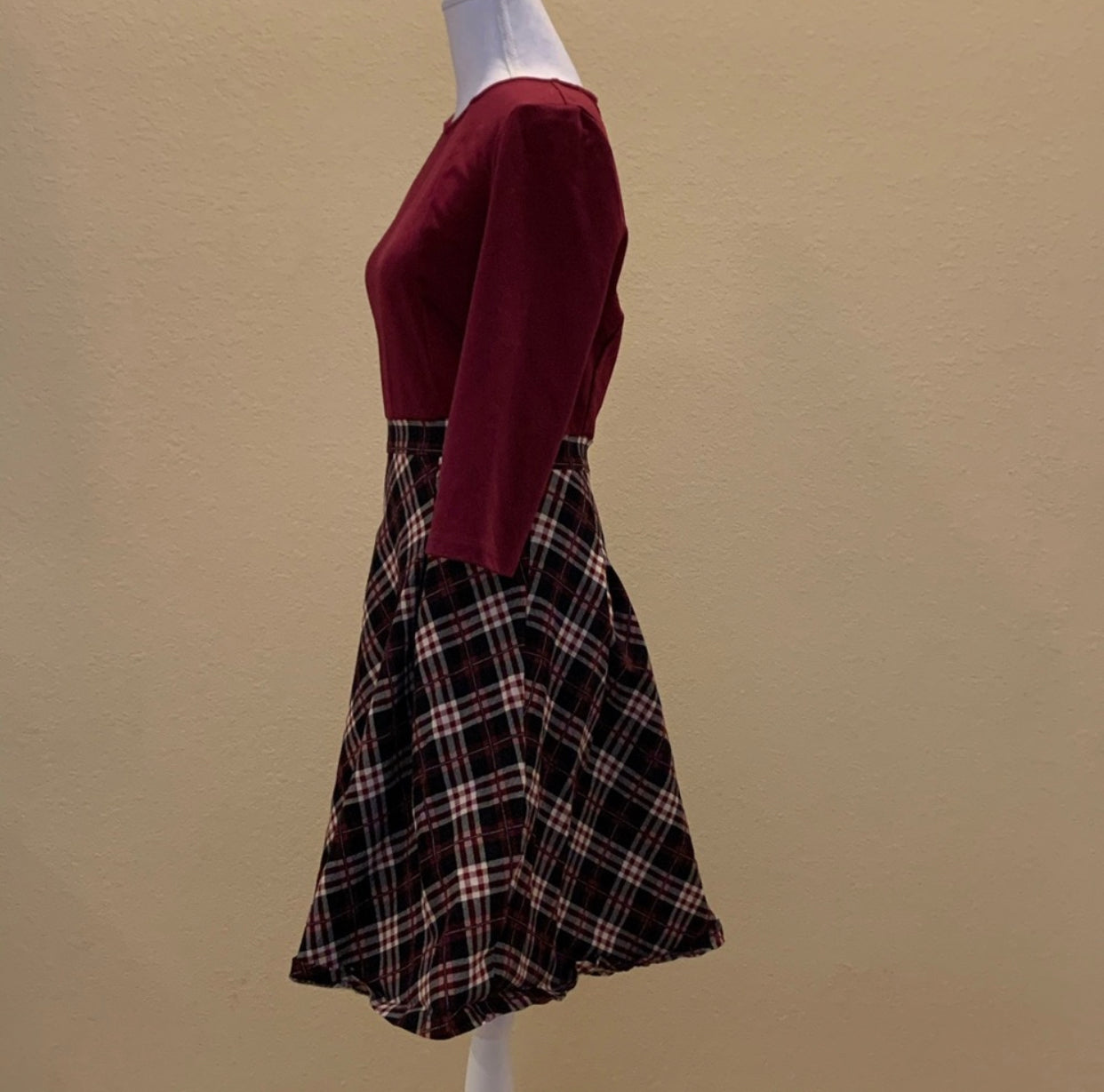 Miusol Retro Inspired Plaid Dress, Size Medium (US Size 8)
