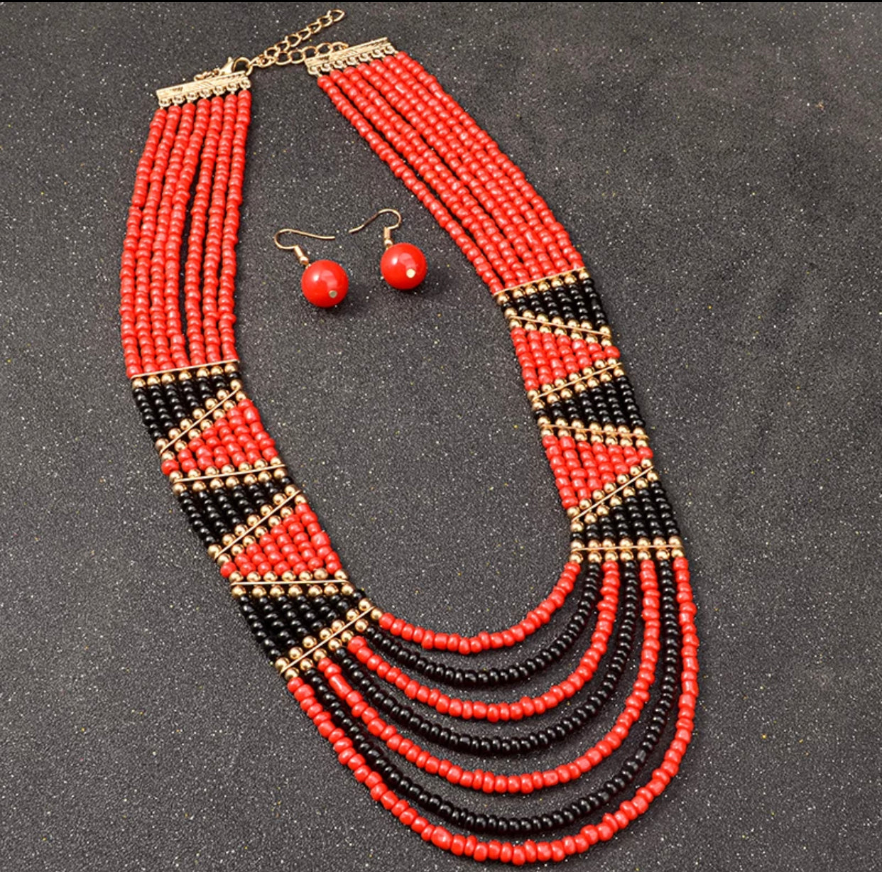African Beaded Jewelry Set