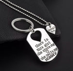 Family Keychain and Necklace Set - Mommy, Daddy, Grandma, Grandpa