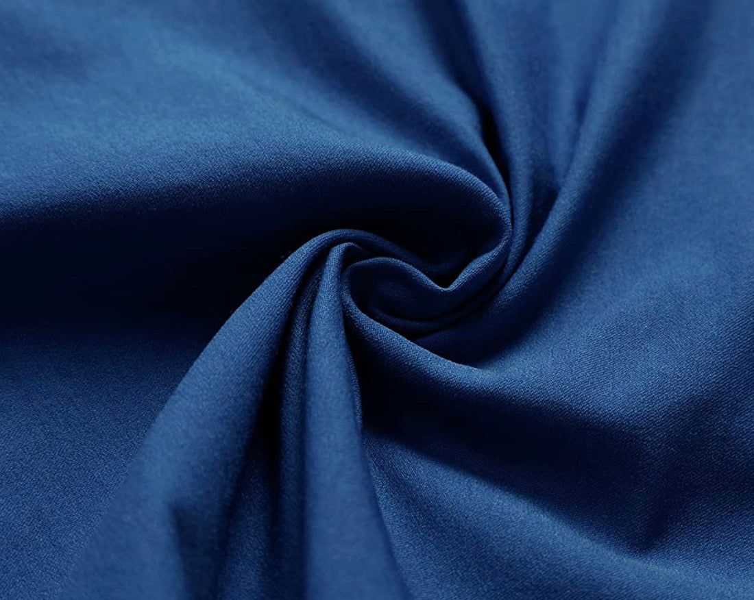 1950’s Style Short Sleeve Mermaid Dress, Sizes Small - 2XLarge (Navy Blue)