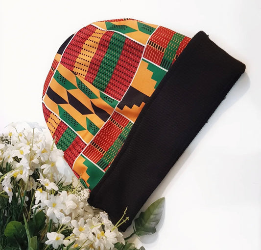 Alex Beanie Hat - Kente Print