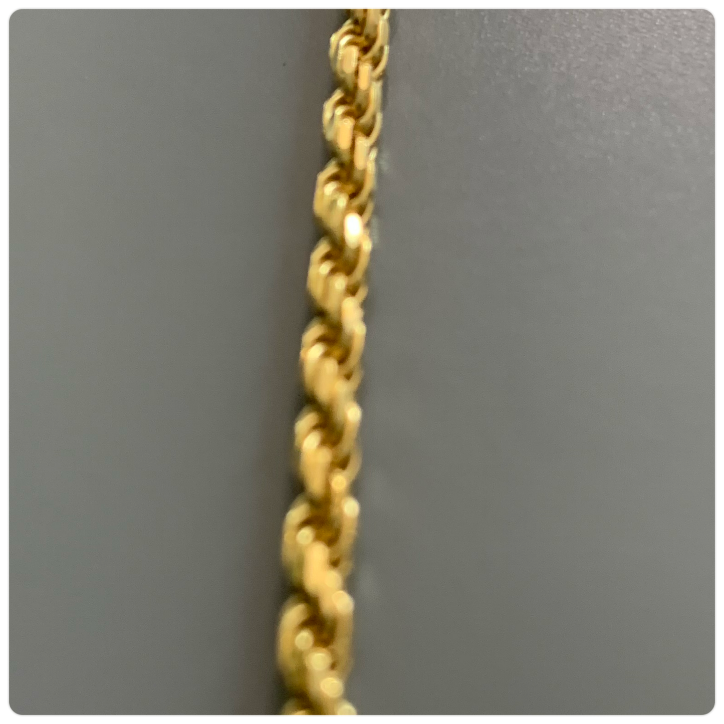 Beautiful Gold Rope Chain, 20”