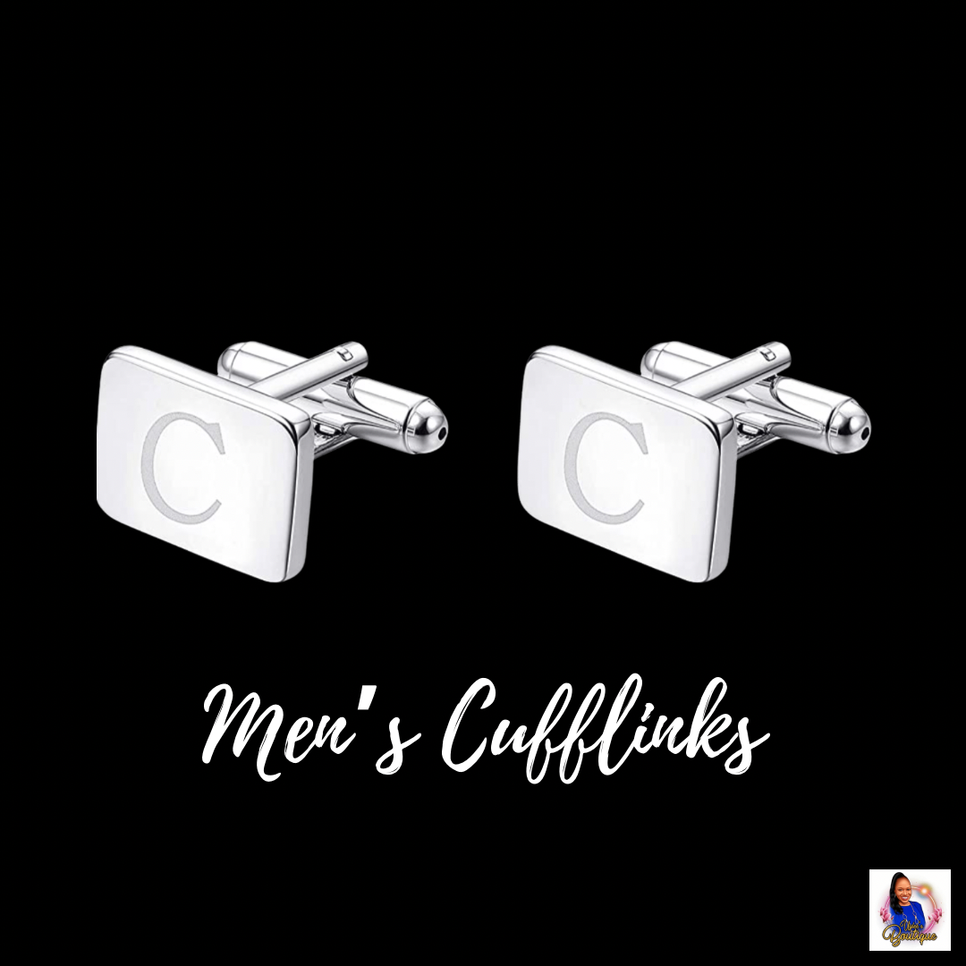 Brass Monogram Letter “C” Cufflinks