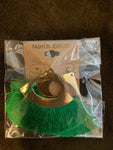 Fish Hook Pierced Tassel Fringe Earrings