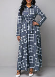 Retro-Centric Full Length Button Down Dress, Sizes Small - 3XLarge