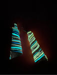 Handmade Glow in the Dark Long Spiral Earrings