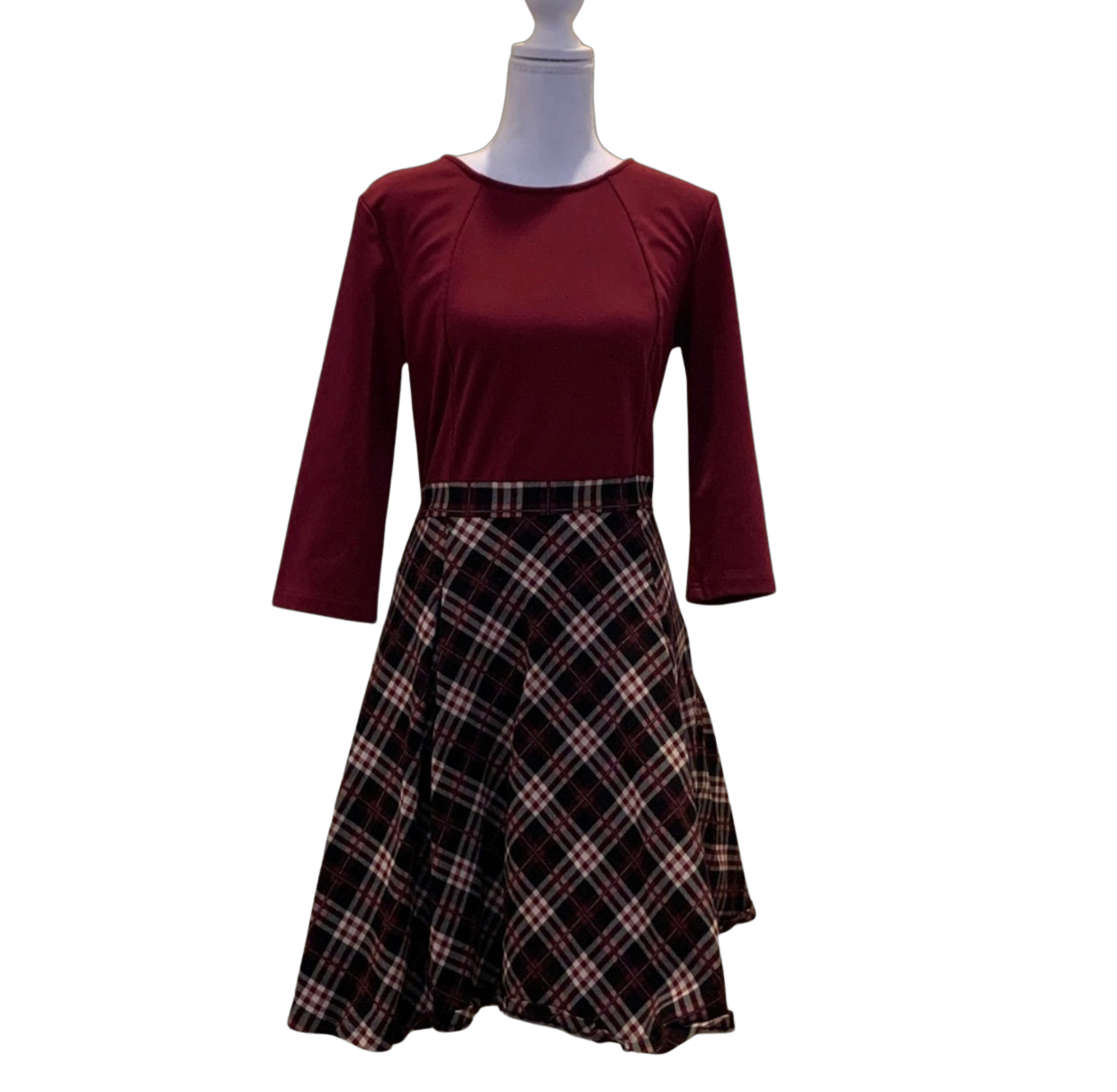 Miusol Retro Inspired Plaid Dress, Size Medium (US Size 8) - Gently Used