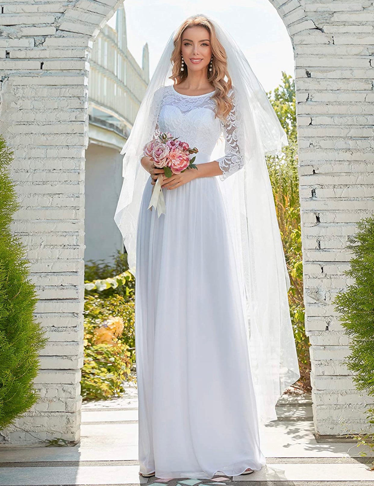 Latest Long A-line Sweetheart Empire Waist Lace Tulle Wedding Dress –  BIZTUNNEL