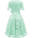 Vintage Inspired Full Lace Cocktail Dress, Sizes Small - 3XLarge (Mint)