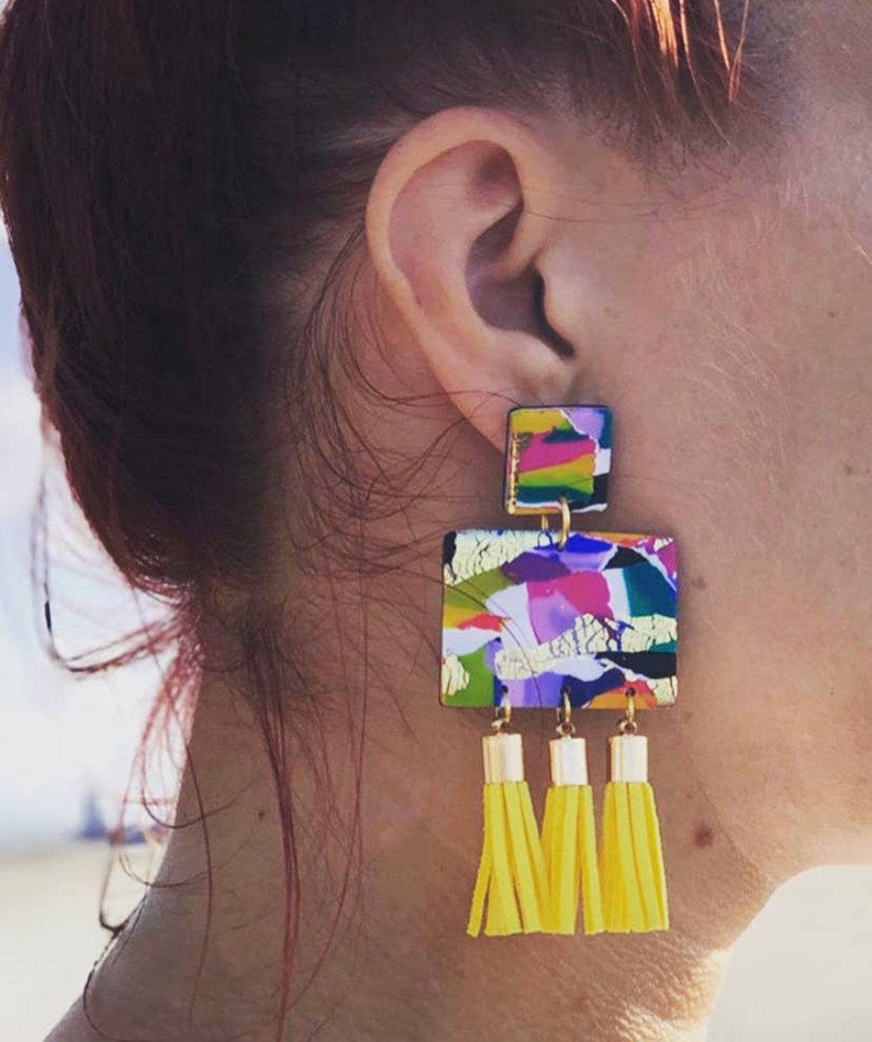 1980’s Themed - Hand Made Large Tassel Earrings