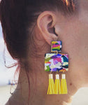 1980’s Themed - Hand Made Large Tassel Earrings