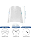 Glasses Style Clear Face Shield with Visor