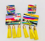1980’s Themed - Hand Made Large Tassel Earrings