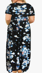 Casual Loose Floral Print Maxi Dress, Size 24W