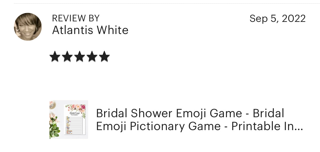 Bridal Shower Emoji Pictionary Game - Great for Bridal Showers!