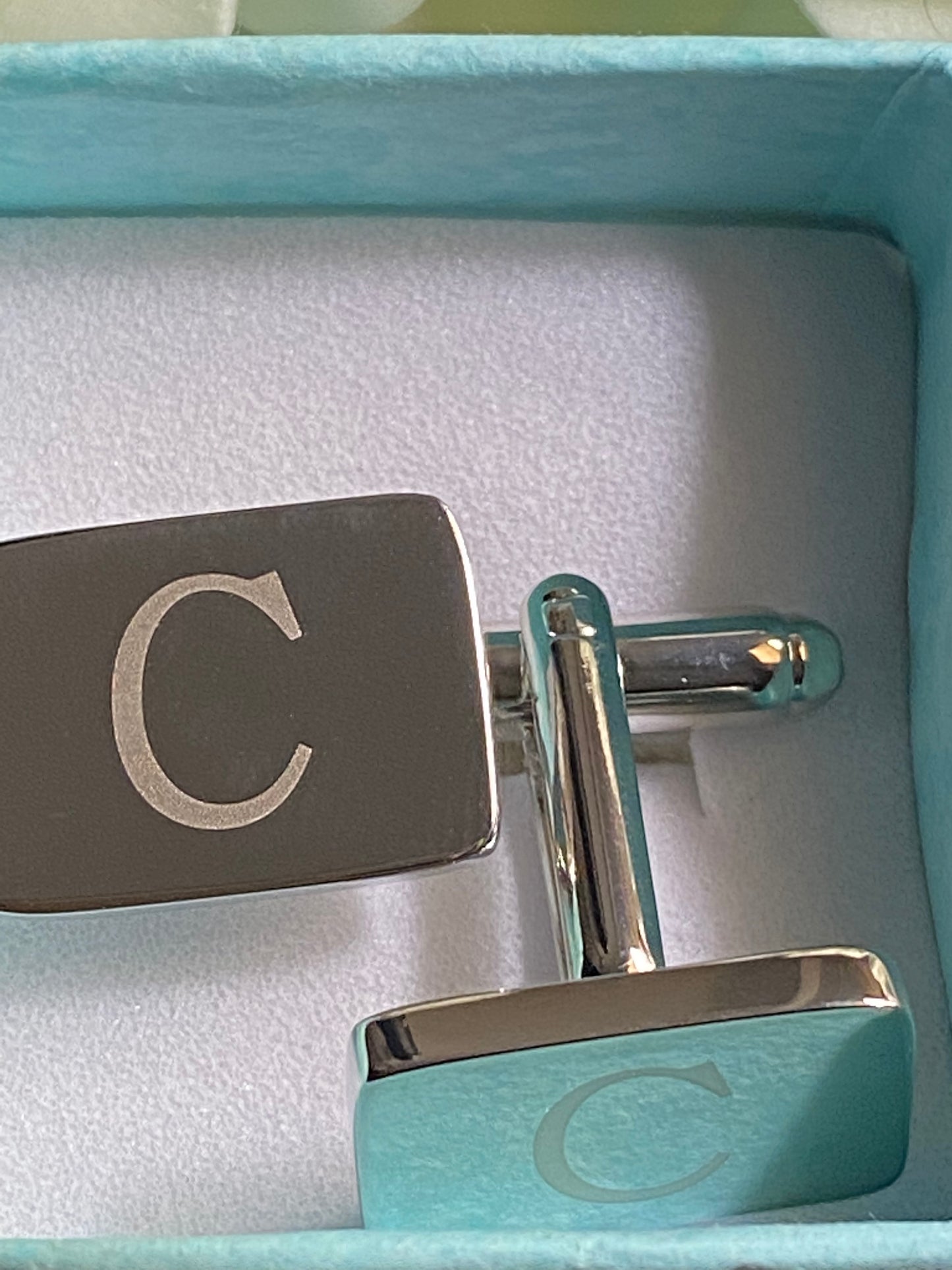Brass Monogram Letter “C” Cufflinks