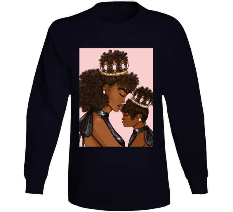 Nubian Queen &amp; Princess Long Sleeve T Shirt