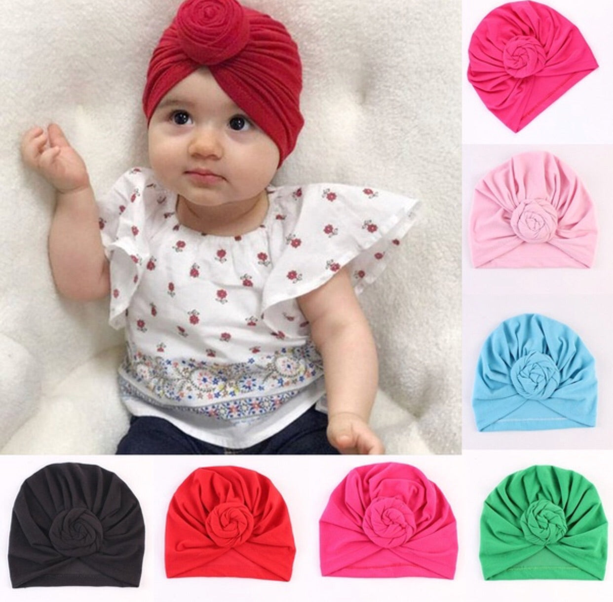 Twist Style Head Bonnet for Mom and Baby, Various Colors