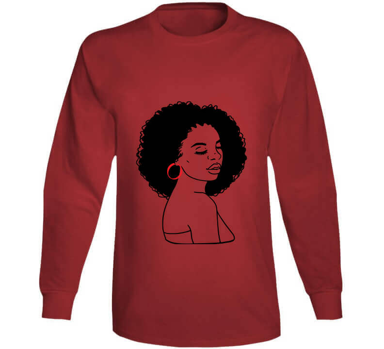 Red Earrings Ladies T Shirt