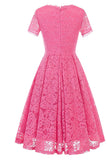 Elegant Lace Bridesmaid Dress, Sizes Small to 3XLarge (Rose)