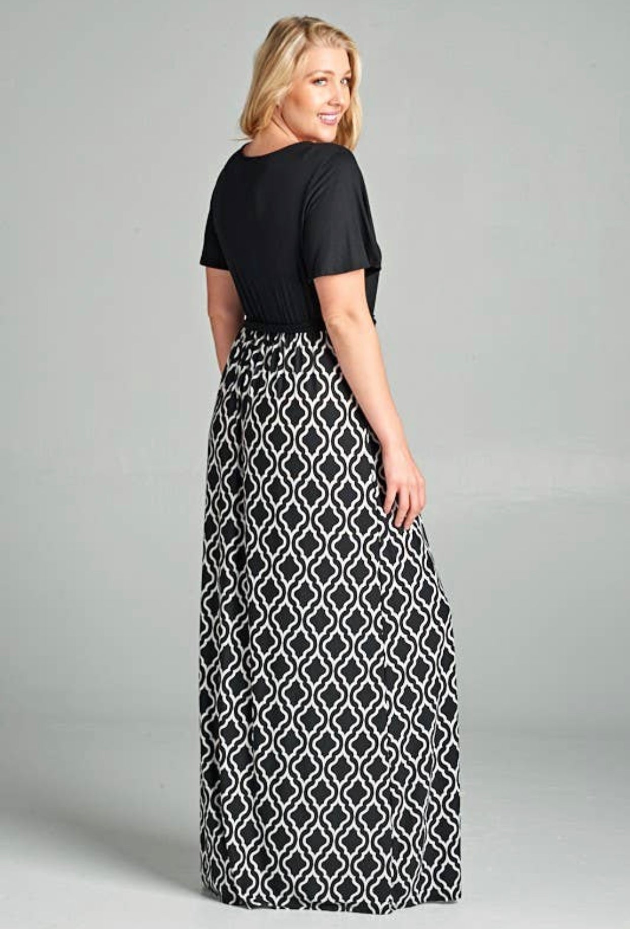 Plus Size Wrap Maxi Dress with Belt, Sizes 1XLarge - 3XLarge (US 14 - 18)