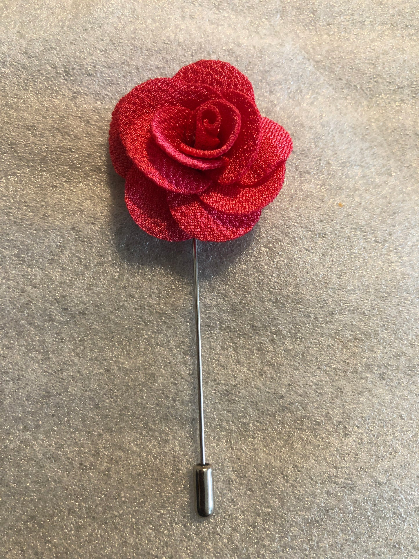 Handmade Flower Lapel Pin - Hot Pink