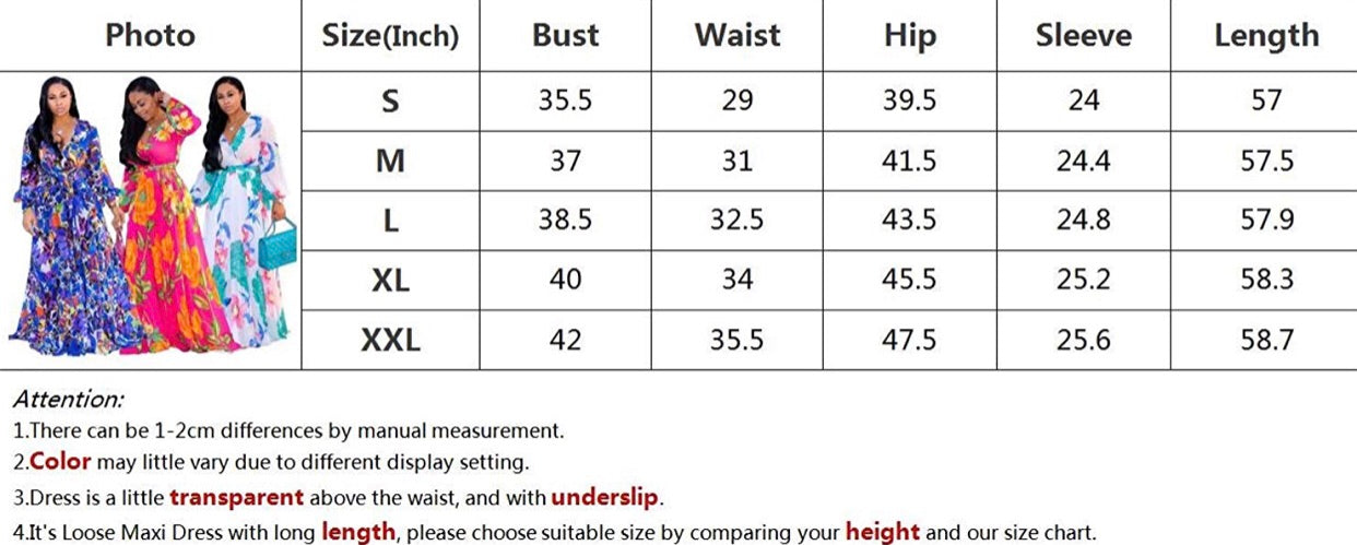 Maxi Dress Length Chart